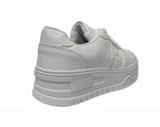 Women's Faux Leather Chunky Sole Lace Up Trainers - Trainers - British D'sire