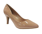 Women's Faux Patent Leather Stiletto Heel Court Shoes - Court Shoes - British D'sire
