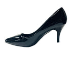 Women's Faux Patent Leather Stiletto Heel Court Shoes - Court Shoes - British D'sire
