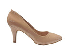 Women's Faux Patent Leather Stiletto Heel Court Shoes - Court Shoes - British D'sire