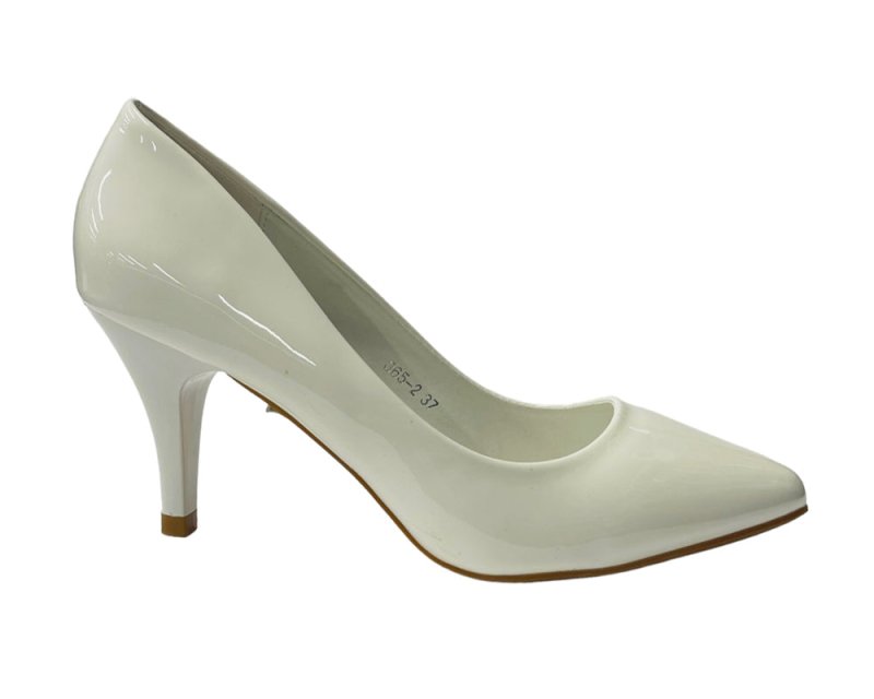 Women's Faux Patent Leather Stiletto Heel Court Shoes - Court Shoes - British D'sire