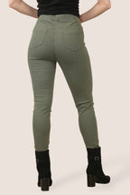 Women's High - Waisted KHAKI Jeggings – Stretch Skinny Fit - JEGGING - British D'sire