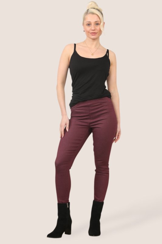 Women's High - Waisted Stretch Jeggings – Skinny Fit, Pull - On Design - JEGGING - British D'sire Main image