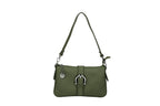 Women's Italian Leather Shoulder Handbag with Detachable Strap - Hollie - Black - Leather Handbag - British D'sire