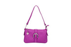 Women's Italian Leather Shoulder Handbag with Detachable Strap - Hollie - Black - Leather Handbag - British D'sire