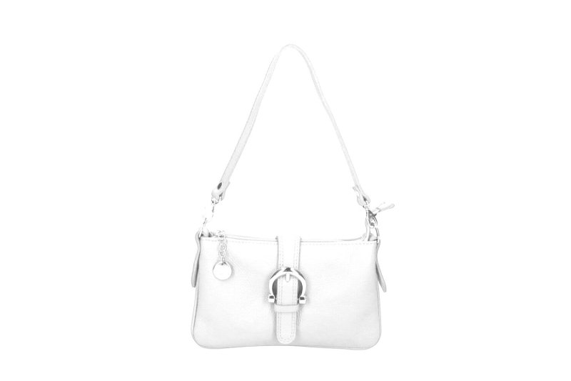 Women's Italian Leather Shoulder Handbag with Detachable Strap - Hollie - Black - Leather Handbag - British D'sire