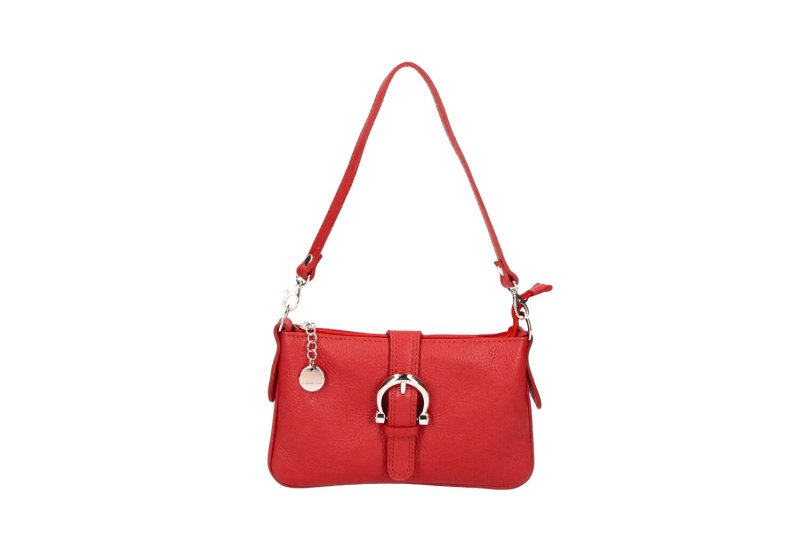 Women's Italian Leather Shoulder Handbag with Detachable Strap - Hollie - Black - Leather Handbag - British D'sire