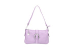 Women's Italian Leather Shoulder Handbag with Detachable Strap - Hollie - Black - Leather Handbag - British D'sire