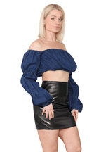Women's PU Mini Skirt - Faux Leather Pencil Bodycon, Sexy Micro Straight Hip Skirt for Clubwear, Parties, Office, Mini Midi High Waist Wet Look - Skirt - British D'sire