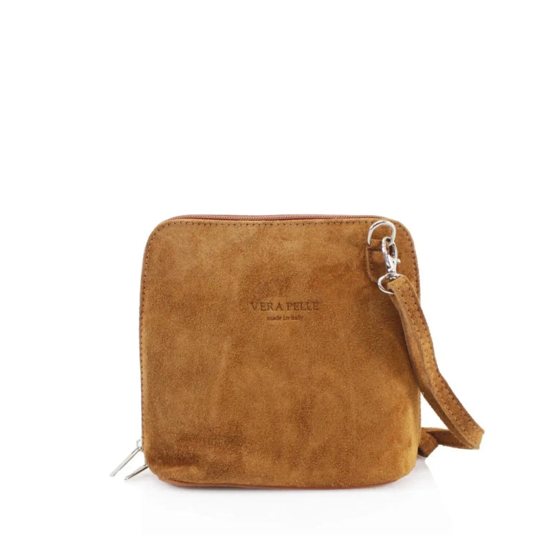 Women's Rhiannon Cross Body Shoulder Bag – Vera Pelle Italian Suede Messenger Handbag - Leather Handbag - British D'sire