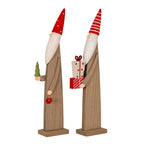 Wooden Festive Elf with Tree and Bell - Christmas Decor - British D'sire