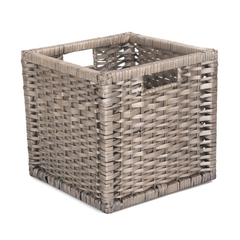 Wooden Framed Split Willow Storage Basket - Storage Baskets - British D'sire