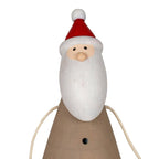 Wooden Jolly Sitting Santa Decoration - Christmas Decor - British D'sire