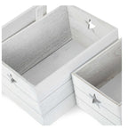 Wooden Vintage Effect Star Cut Out Box - Wooden Crates - British D'sire