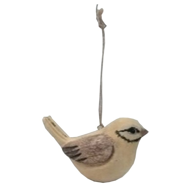 Wooden Winter Bird Decoration Christmas Hanging Decoration - Christmas Decor - British D'sire