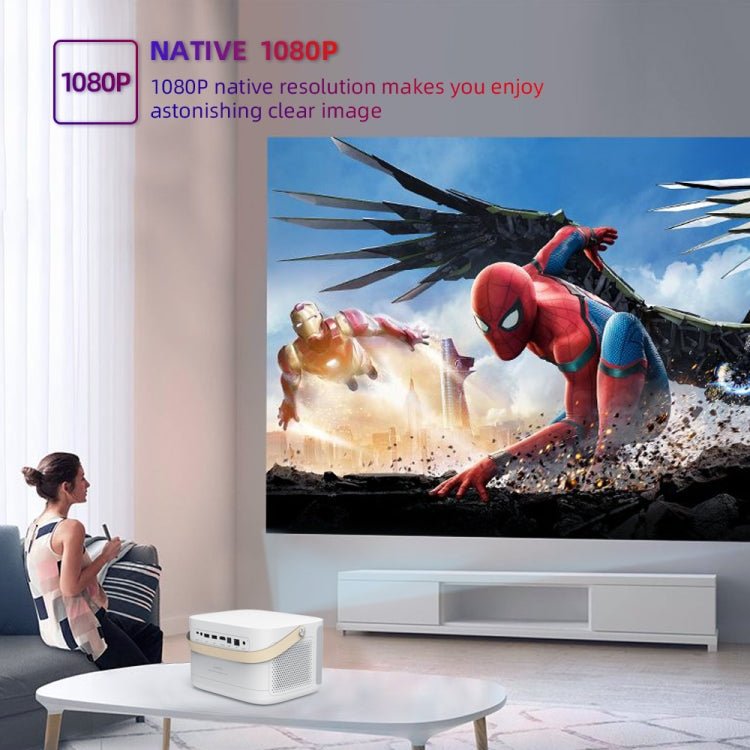 WOWOTO F8Plus DLP DMD 0.33 inch 1920 x 1080 4K 800ANSI RGBB LED Smart Projector(UK Plug) - British D'sire
