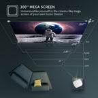 WOWOTO F8Plus DLP DMD 0.33 inch 1920 x 1080 4K 800ANSI RGBB LED Smart Projector(US Plug) - British D'sire