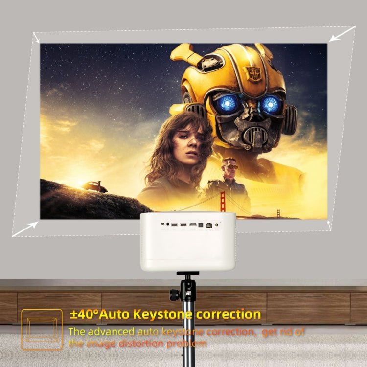 WOWOTO F8Plus DLP DMD 0.33 inch 1920 x 1080 4K 800ANSI RGBB LED Smart Projector(US Plug) - British D'sire