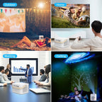 WOWOTO F8Plus DLP DMD 0.33 inch 1920 x 1080 4K 800ANSI RGBB LED Smart Projector(US Plug) - British D'sire