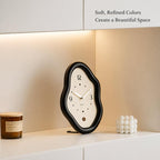 wozoom Modern Irregular Desk Clock Silent Table Clocks For Living Room Decor(White) - British D'sire