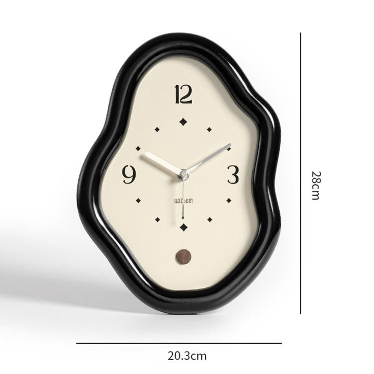 wozoom Modern Irregular Desk Clock Silent Table Clocks For Living Room Decor(White) - British D'sire