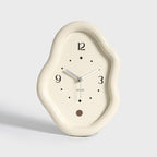 wozoom Modern Irregular Desk Clock Silent Table Clocks For Living Room Decor(White) - British D'sire
