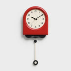 wozoom Modern Pendulum Wall Clock Silent Decorative Cream Style Clocks For Living Room, Spec: Medium With Second Hand Red - British D'sire