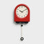wozoom Modern Pendulum Wall Clock Silent Decorative Cream Style Clocks For Living Room, Spec: Medium With Second Hand Red - British D'sire