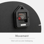 wozoom Silent Modern Wood Pointer Decorative Wall Clock(Black A) - British D'sire