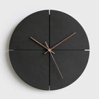 wozoom Silent Modern Wood Pointer Decorative Wall Clock(Black A) - British D'sire