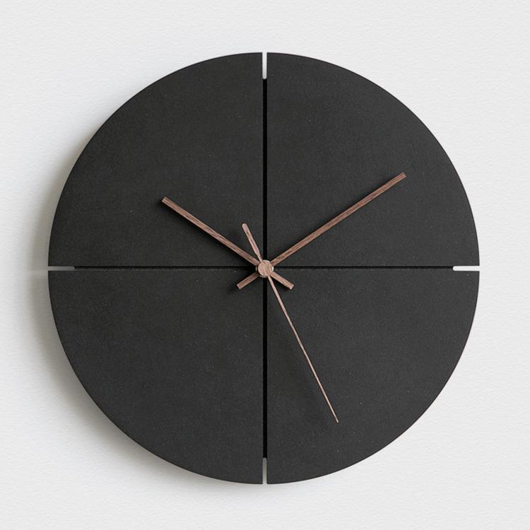 wozoom Silent Modern Wood Pointer Decorative Wall Clock(Black A) - British D'sire