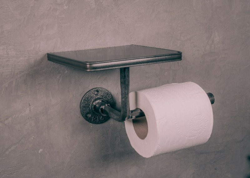 wrought iron toilet roll holder & shelf toilet paper holder - Ashford - toilet roll holder & shelf - British D'sire