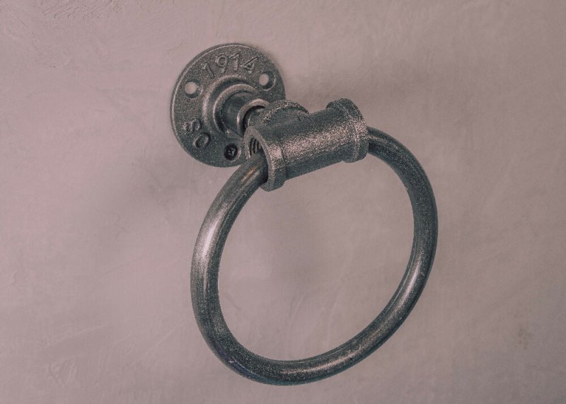 wrought iron towel ring bathroom towel rail - Ashford - towel ring - British D'sire