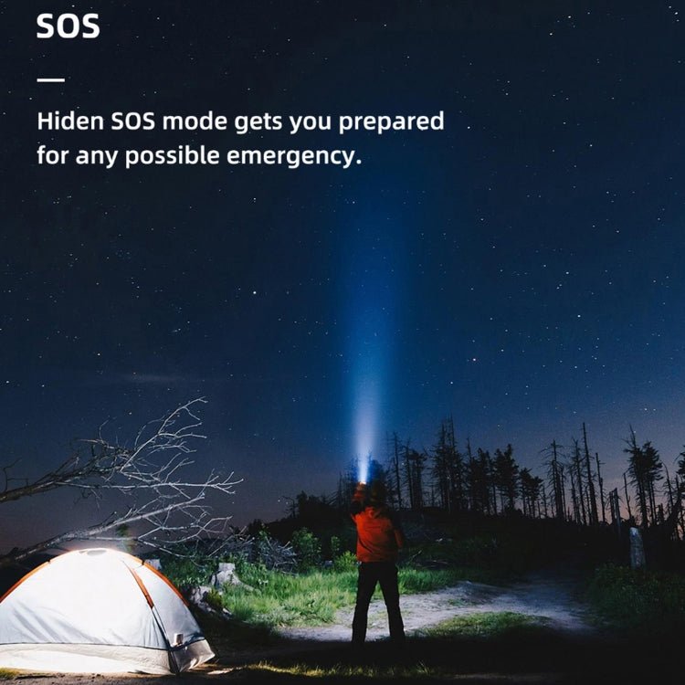 WUBEN L50 Outdoor Portable LED Strong Light USB Rechargeable Aluminum Flashlight - British D'sire