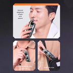 WUSHANG Rechargeable Nose Hair Trimmer USB - C Charging Gentle & Painless Nasal Grooming(White) - Nose Hair Trimmer - British D'sire