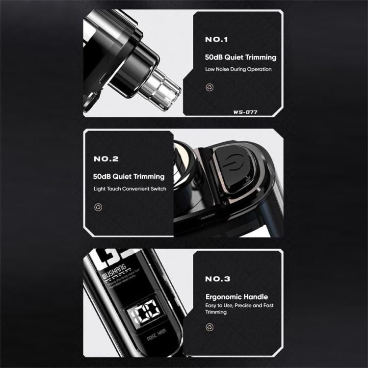 WUSHANG Rechargeable Nose Hair Trimmer USB - C Charging Gentle & Painless Nasal Grooming(White) - Nose Hair Trimmer - British D'sire