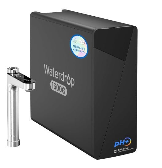 X16 Tankless Reverse Osmosis System, NSF/ANSI 58&372 Certified, 1600 GPD RO Water Filter System, 11 - Stage Filtration UnderSink RO, 3:1 Pure to Drain, Alkaline Mineral pH+, BPA Free - Water filter - British D'sire Main image