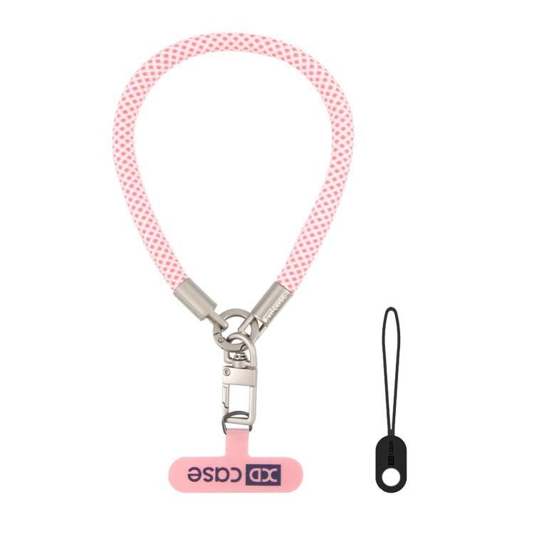 XDcase Anti-Lost Phone Wrist Lanyard with Metal Buckle & Gasket, Length: 18.9cm(Pink White) Secondary image