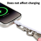 XDcase Anti-Lost Phone Wrist Lanyard with Metal Buckle & Gasket, Length: 18.9cm(Pink White) - British D'sire