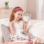 Xialvyu Pink Natural Stone Bracelet – Heart Charm - Kids Jewellery - British D'sire