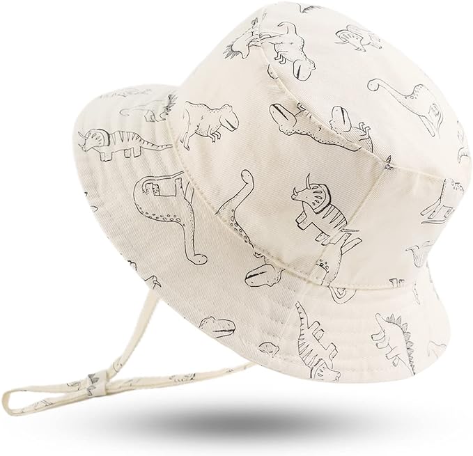 XIAOHAWANG Baby Boy Sun Hat Infant Toddler Dinosaur Bucket Hats Summer Baby Boys Beach Caps Secondary image