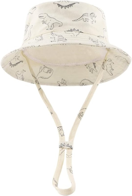 XIAOHAWANG Baby Boy Sun Hat Infant Toddler Dinosaur Bucket Hats Summer Baby Boys Beach Caps - British D'sire Main image