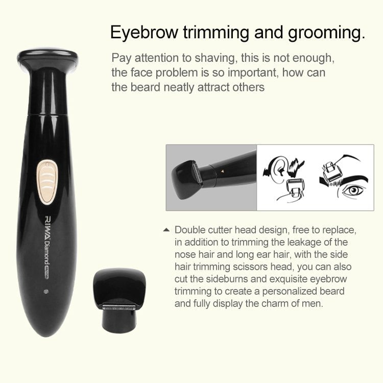 Xiaomi Youpin Riwa RA - 555B Waterproof Rechargeable Eyebrow Trimming and Nose Hair Trimmer for Men - British D'sire