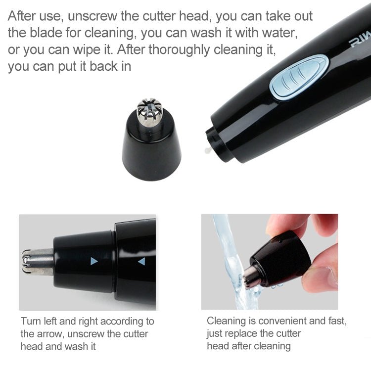 Xiaomi Youpin Riwa RA - 555B Waterproof Rechargeable Eyebrow Trimming and Nose Hair Trimmer for Men - British D'sire