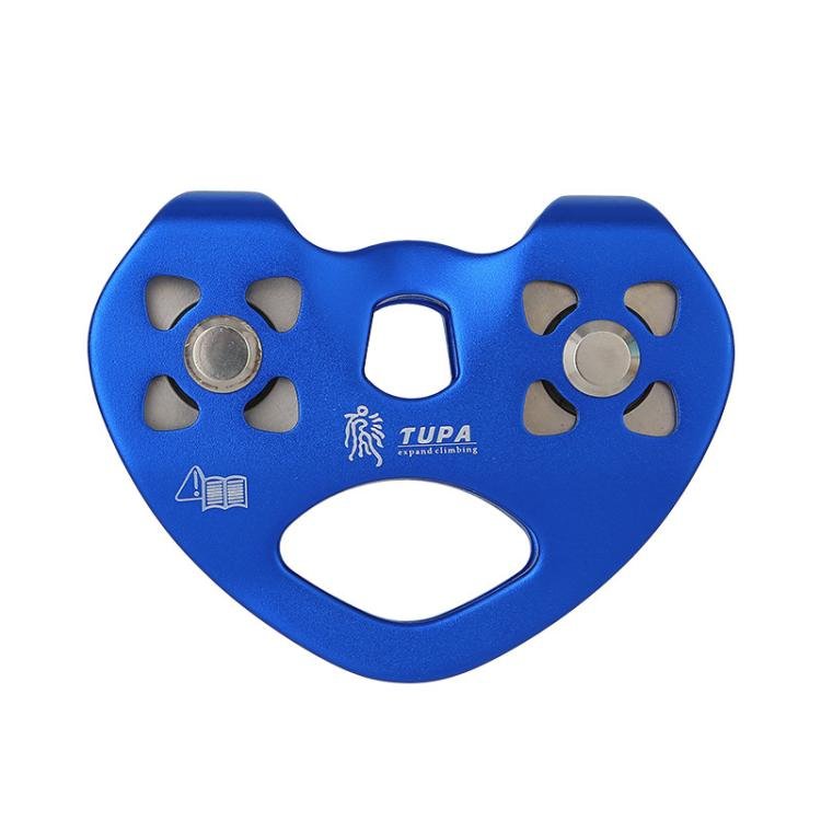 XINDA TP-Q9720 Outdoor Development Jungle Crossing Heart Shape Double Axle Ropeway Pulley(Blue) - British D'sire Main image