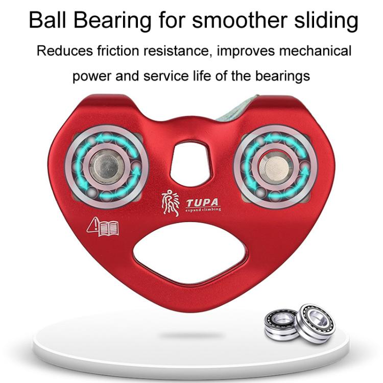XINDA TP-Q9720 Outdoor Development Jungle Crossing Heart Shape Double Axle Ropeway Pulley(Red) - British D'sire