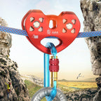 XINDA TP-Q9720 Outdoor Development Jungle Crossing Heart Shape Double Axle Ropeway Pulley(Red) - British D'sire