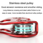 XINDA TP-Q9720 Outdoor Development Jungle Crossing Heart Shape Double Axle Ropeway Pulley(Red) - British D'sire
