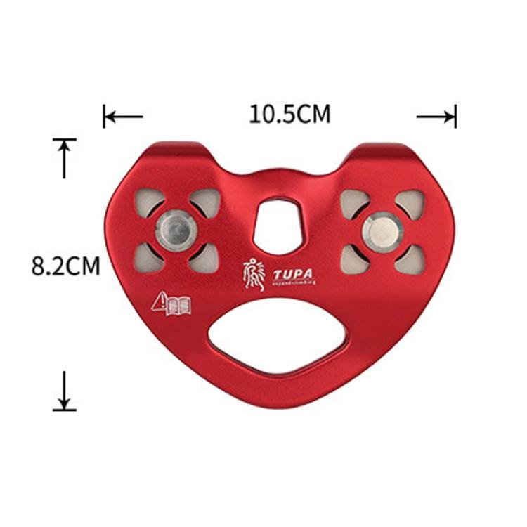XINDA TP-Q9720 Outdoor Development Jungle Crossing Heart Shape Double Axle Ropeway Pulley(Red) - British D'sire