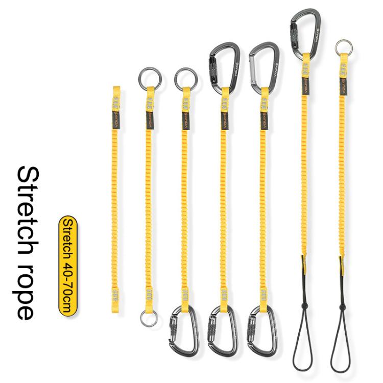 XINDA XD-A9561 Outdoor Mountain Climbing Equipment Anti-Loss Telescopic Buckle Elastic Rope, Style: 2 Automatic Locks - British D'sire